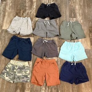 Bundle of 10 Pairs of Kids Cotton Shorts - Multicolor - Size 4T